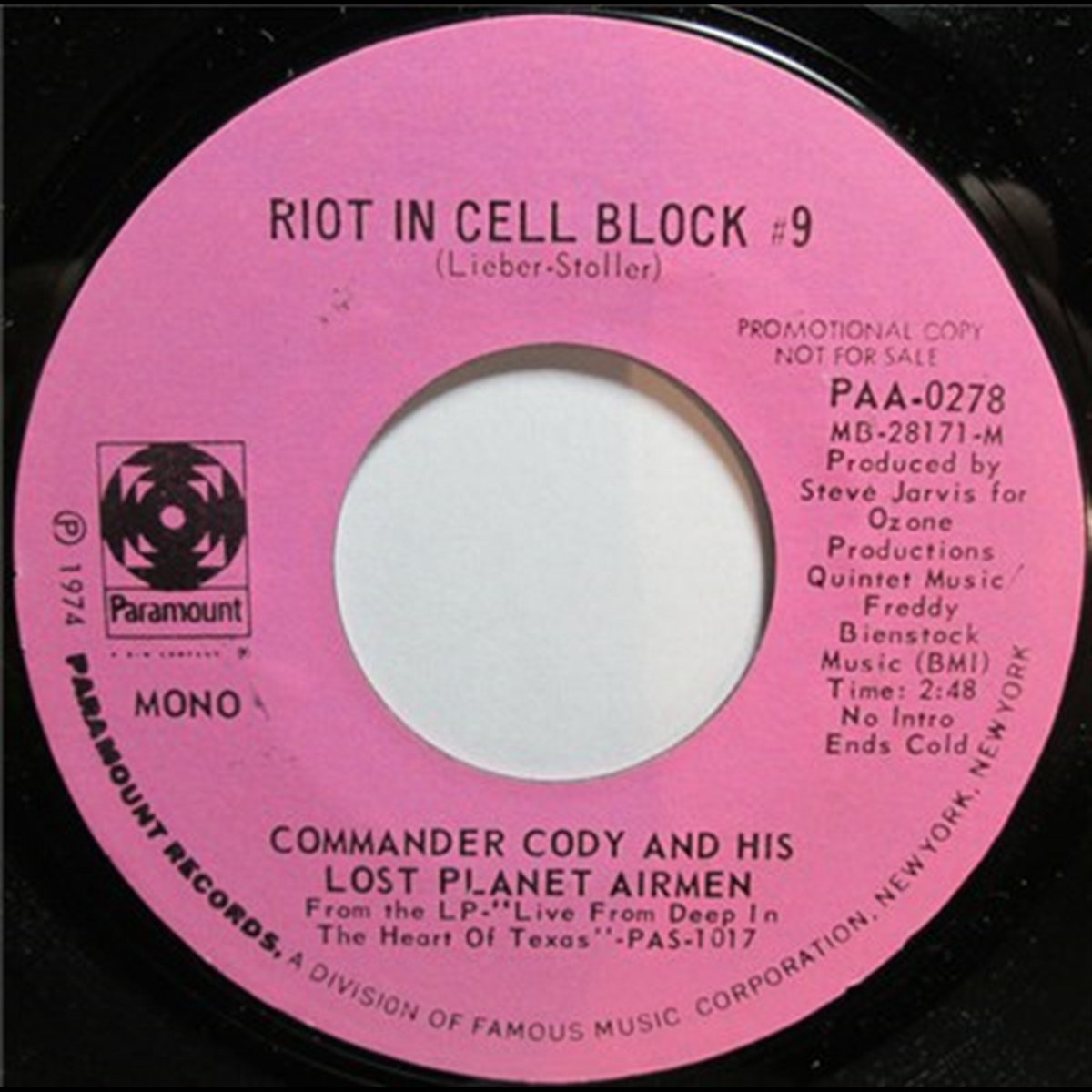 Cell Block 9 Riot In Cell Block 9 | Commander Cody And His Lost Planet Airmen