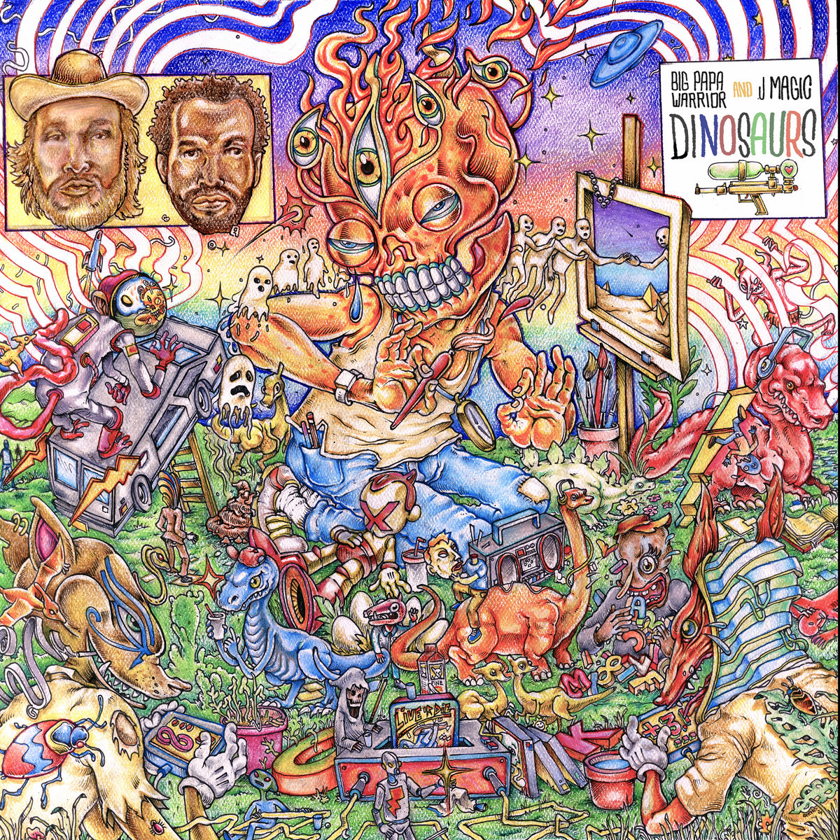 Dinosaurs Big Papa Warrior and J-Magic