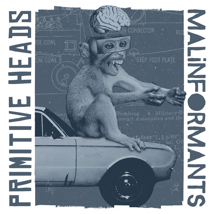 Pochette de Malinformants Split par Primitive Heads