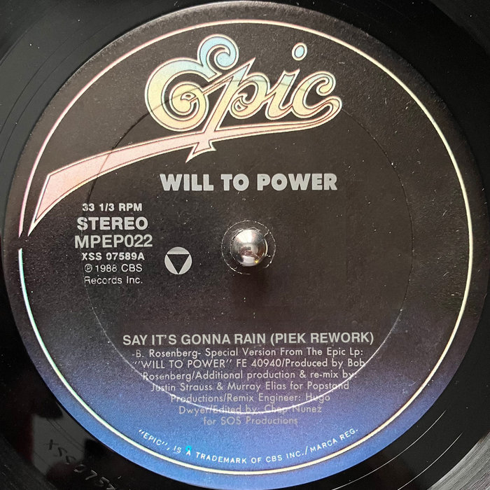 Will To Power - Say It's Gonna Rain (PIEK Rework) - MPEP022 | PIEK