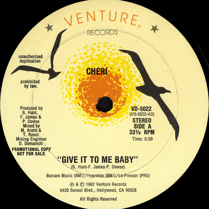Give It To Me Baby | Cheri | Disco Funk