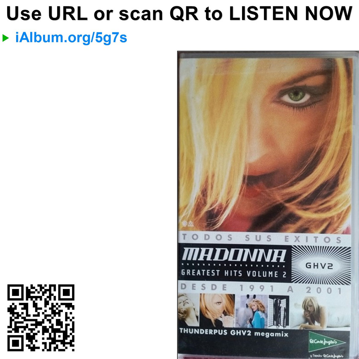 Madonna/Thunderpuss Ghv2 12:36収録 マドンナ Thunderpuss GHV2 Madonna/Thunderpuss Ghv2 12:36収録 マドンナ Thunderpuss GHV2