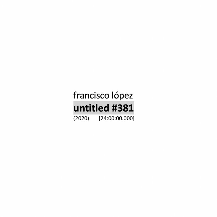 洋楽 Francisco Lopez untitled #290 CD untitled #381 | francisco lópez
