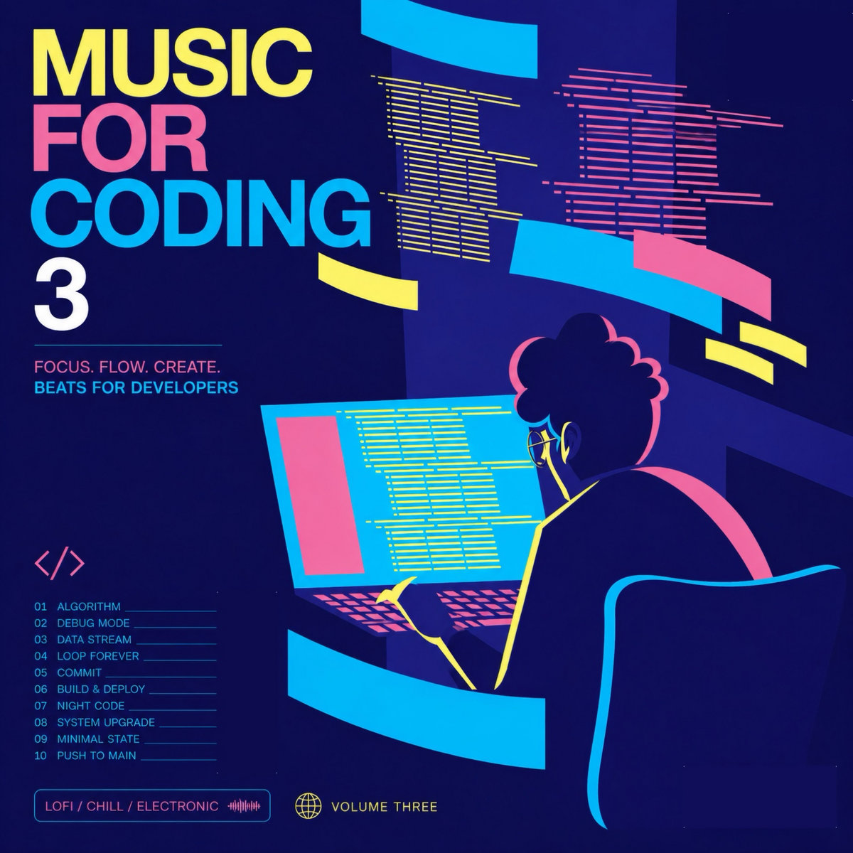Coder Song Music For Coding III (4 Hours) | Caught In Joy Music Journeys