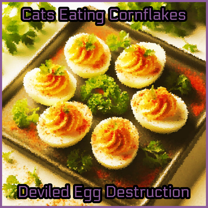 Deviled Egg Destruction Cats Eating Cornflakes