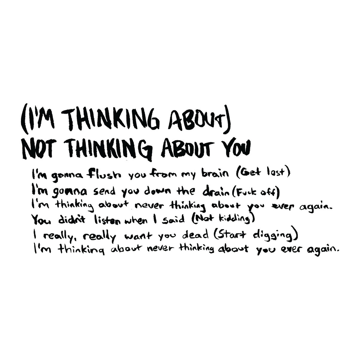 I'm Thinking About) Not Thinking About You | Bookmobile! I'm Thinking About) Not Thinking About You | Bookmobile!