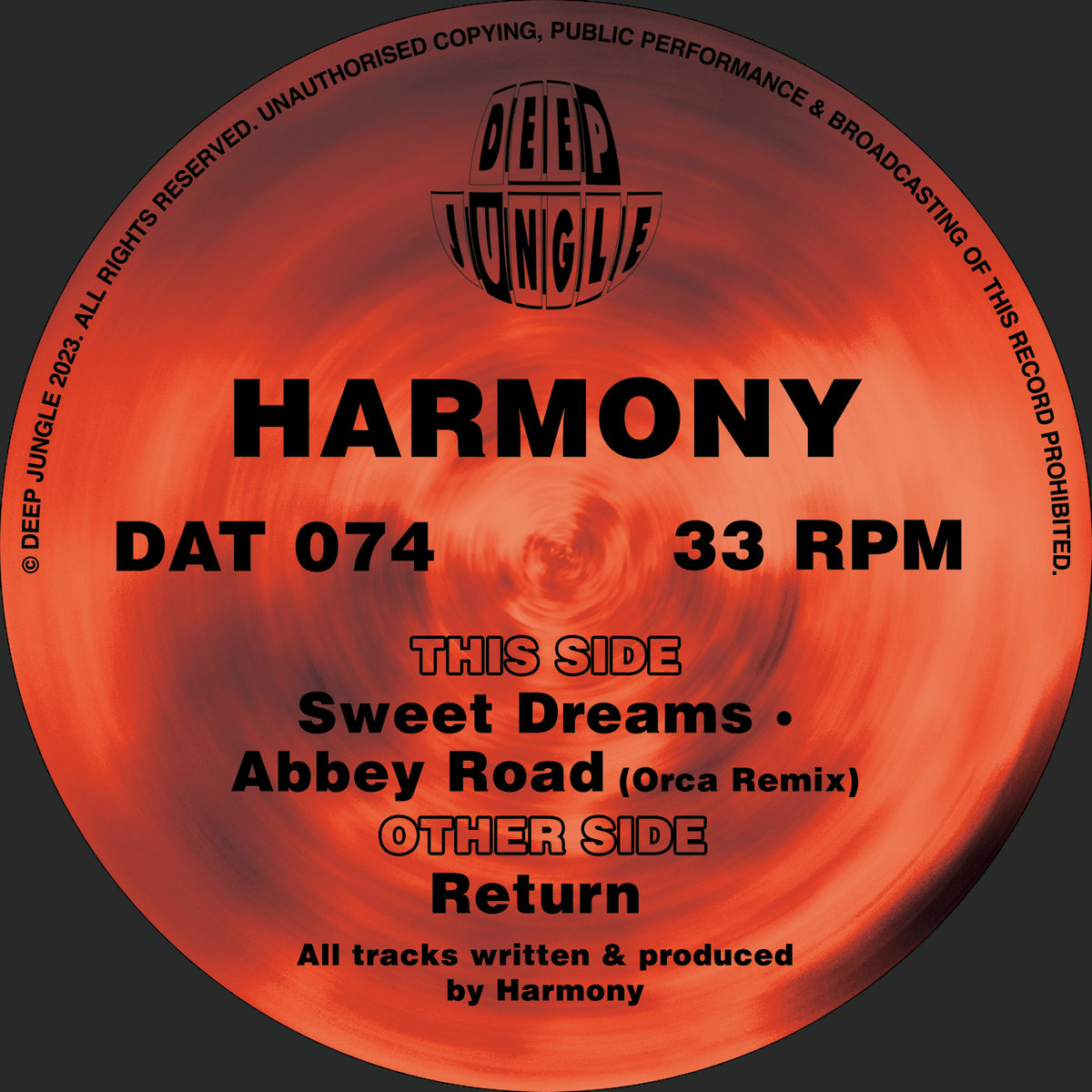 DAT074 Harmony - Return / Abbey Road (Orca Remix) / Sweet Dreams