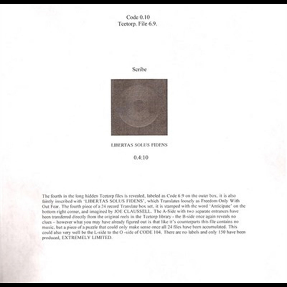 Code 010 | Joe Claussell