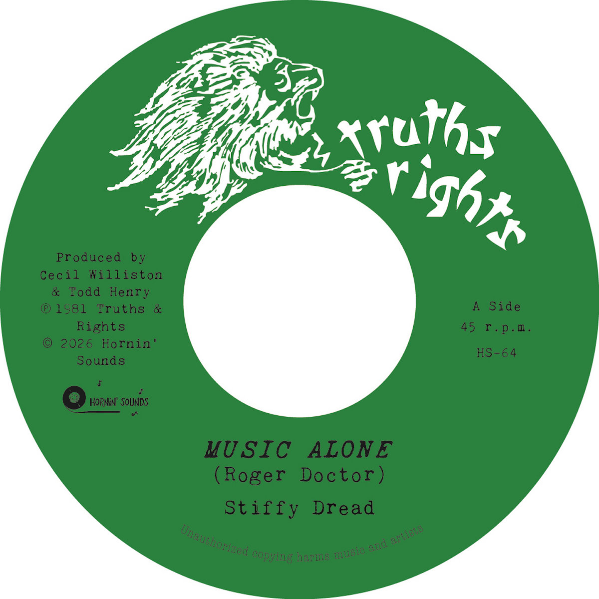 Music Alone | Stiffy Dread | Hornin' Sounds