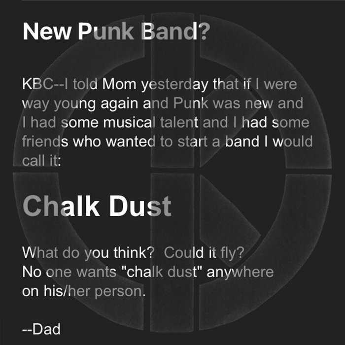 Chalk Dust Chalk Dust