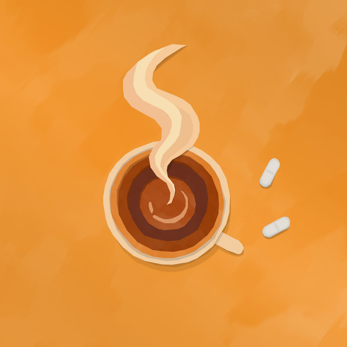 Cover for Syglit's single 'atarax & caffeine', a minimal microfunk / liquid drum & bass track available on major streaming platforms.