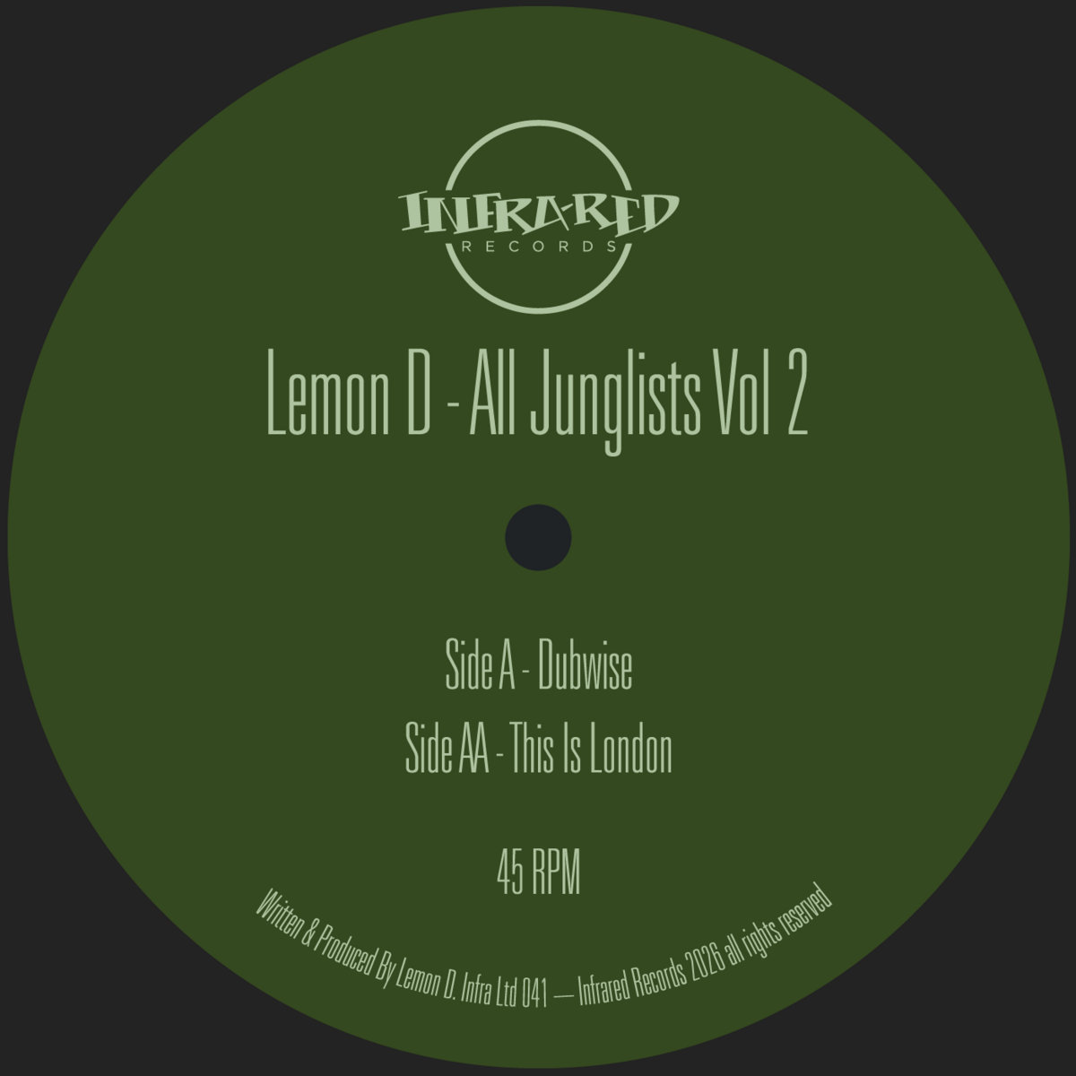 Lemon D - All Junglists Vol 2 | Infrared Records