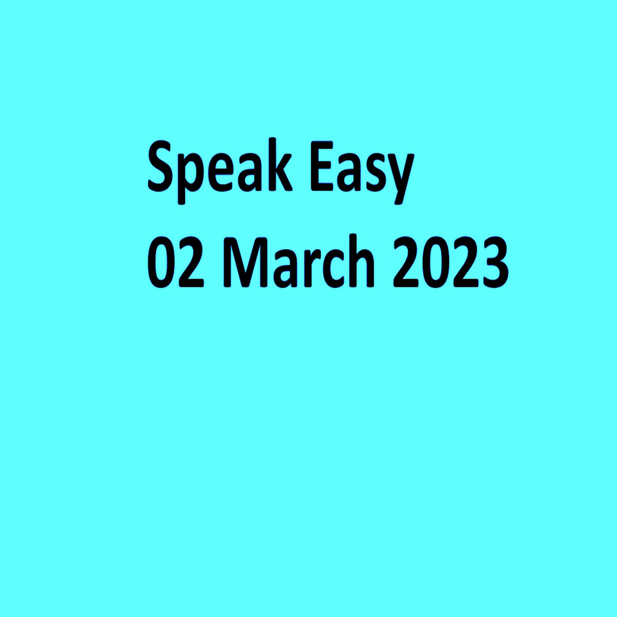 Speak Easy (March 2023 Complete recording) Speak Easy Andy N (Poet)