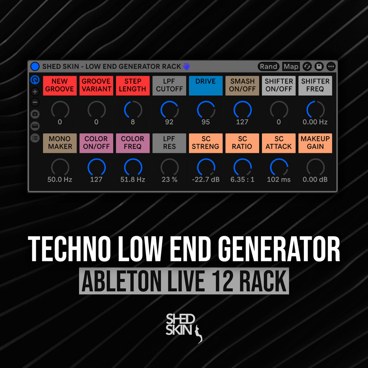 Techno Rumble Ableton Rack Techno Low End Generator Rack - Ableton Live 12 | Shed Skin