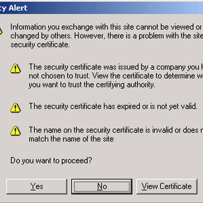 Security certificate. Error certificate is not yet valid. hp: security alert the certificate on the device changed..