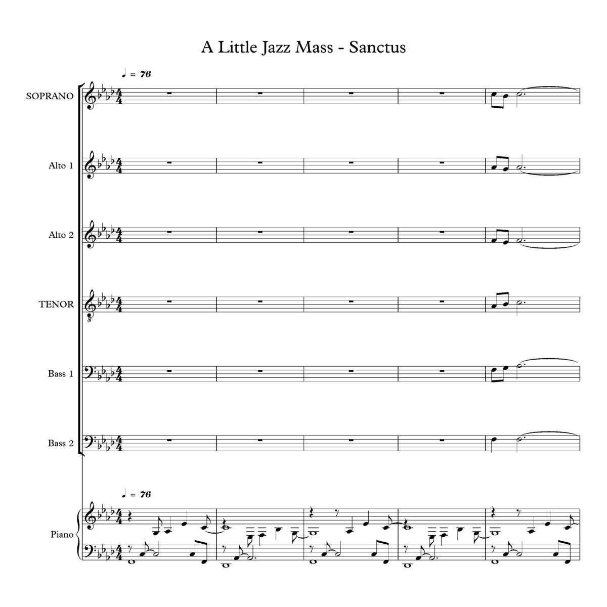 当店在庫してます！ A Little Jazz Mass - Bob Chilcott | Choral Music Practice Files 金管楽器