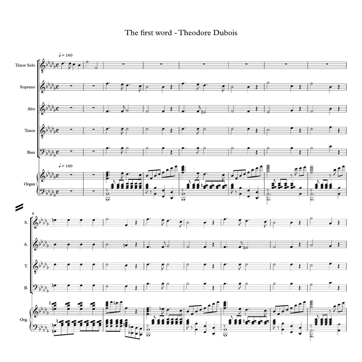 The 7 last words of Christ (Soprano parts) Theodore Dubois Choral