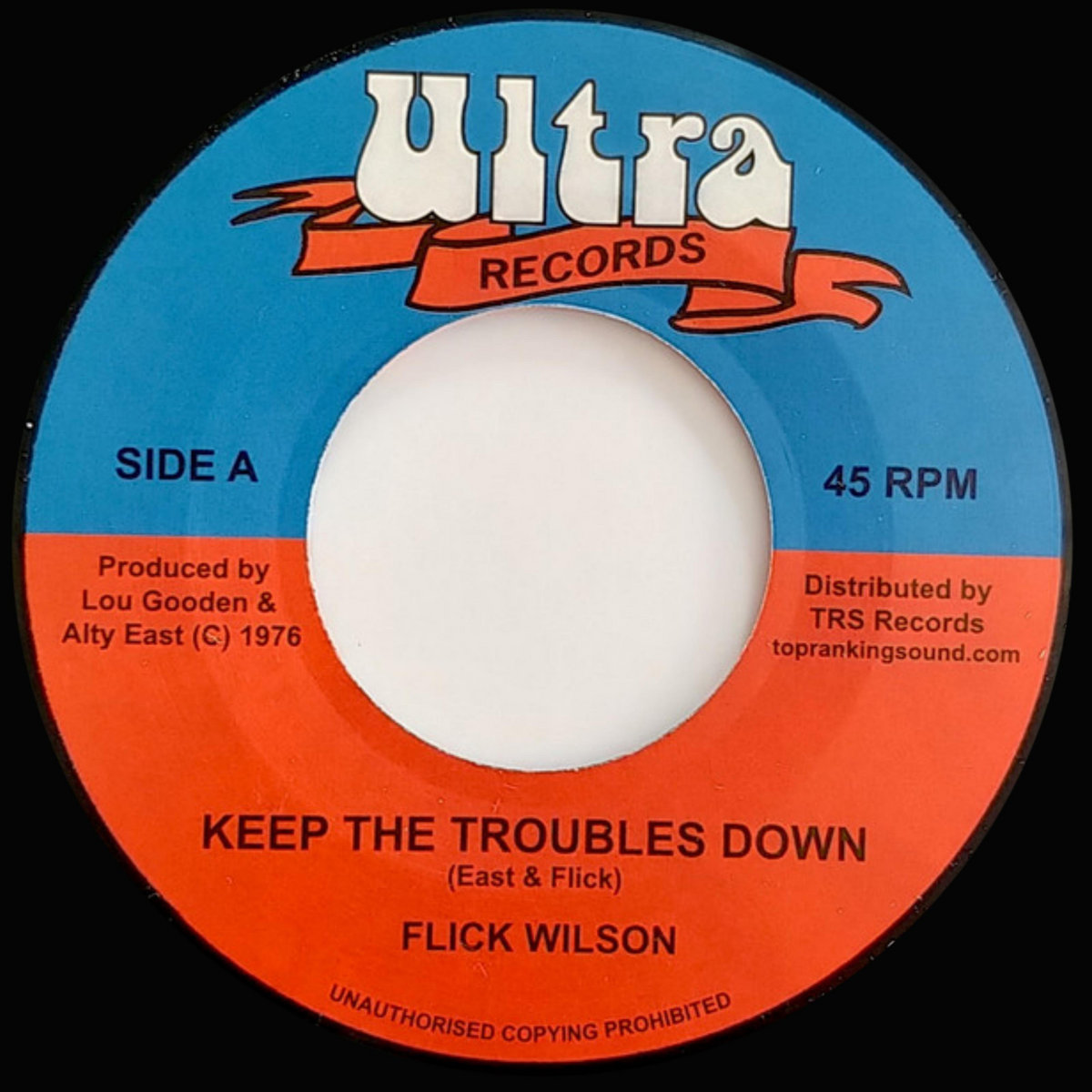 12インチFLICK WILSON-KEEP THE TEOUBLES DOWN FLICK WILSON - Keep The Troubles Down | TRS Records