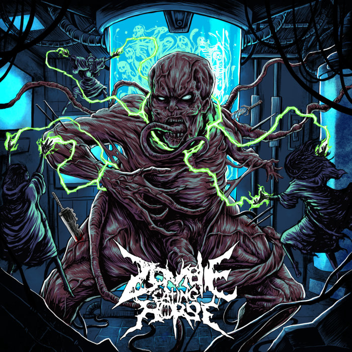 Old Monster Zombie Eating Horse