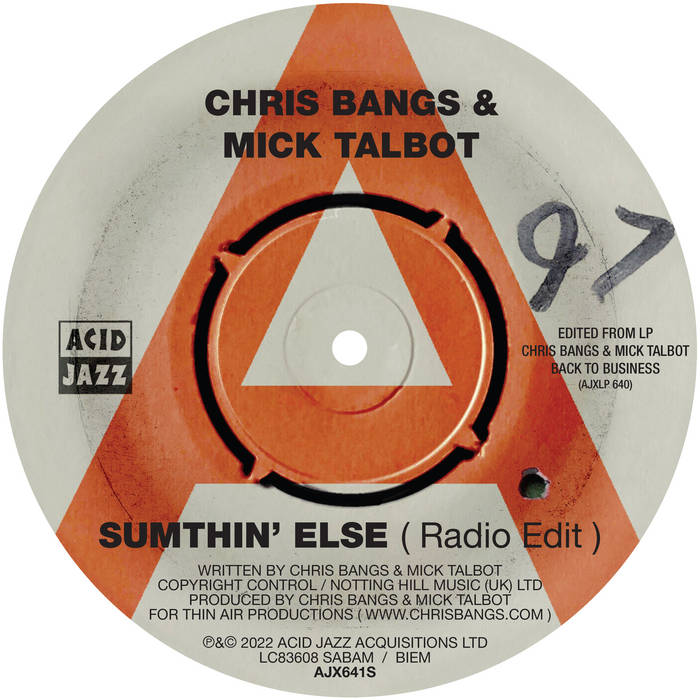 Sumthin' Else (Radio Edit) / Wiggle Wiggle | Bangs & Talbot
