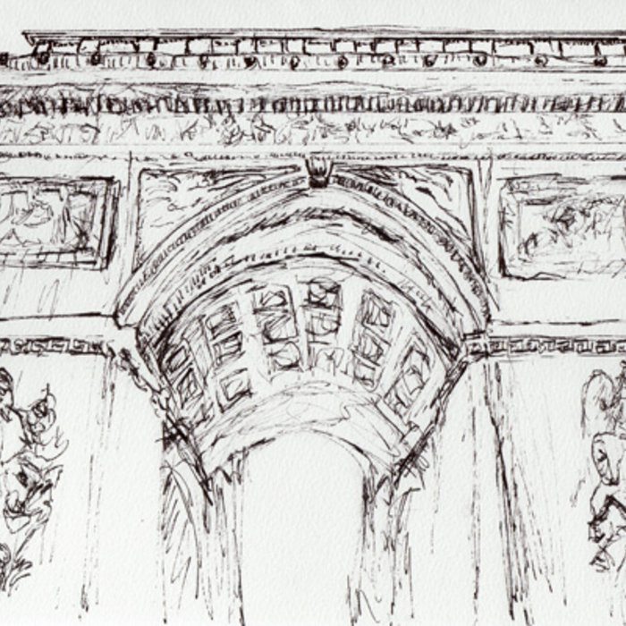 Триумфальная арка рисунок карандашом