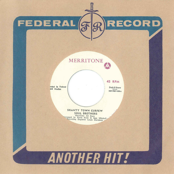 ジャマイカ7” The Soul Brothers Shanty Town Curfew none Merritone /00050 7