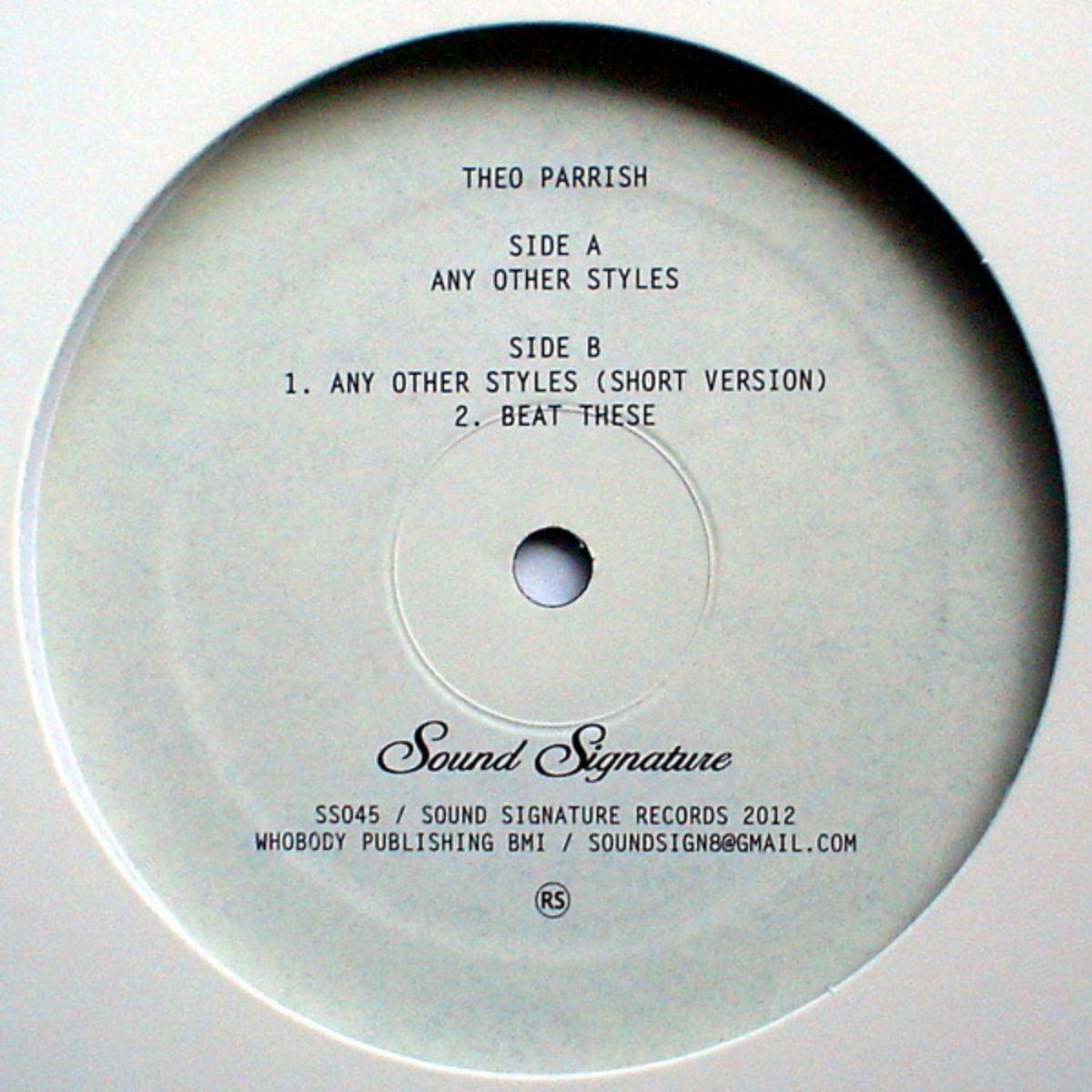 Theo Parrish / Any Other Styles 12″ | Theo Parrish | Sound Signature
