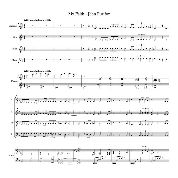 My Faith John Purifoy Choral Music Practice Files