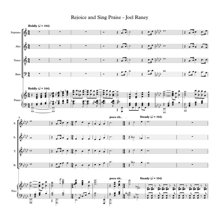 Rejoice and Sing Praise - Joel Raney | Choral Music Practice Files