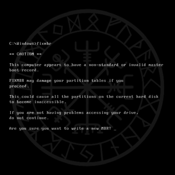 C\>FIXMBR MASTER BOOT RECORD