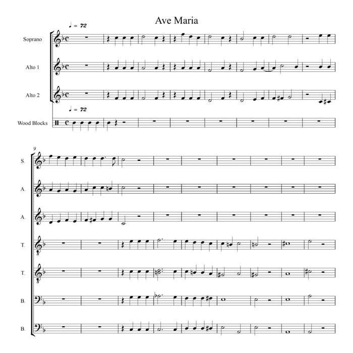 Ave Maria Bruckner Choral Music Practice Files