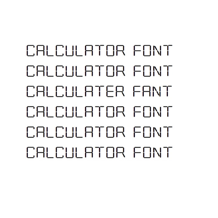 Calculator Font Andy Slater