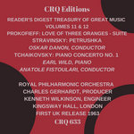 CRQ 633 READER'S DIGEST TREASURY OF GREAT MUSIC VOLS 11 &12: DANON CONDUCTS PROKOFIEFF AND STRAVINSKY; FISTOULARI AND WILD PERFORM TCHAIKOVSKY