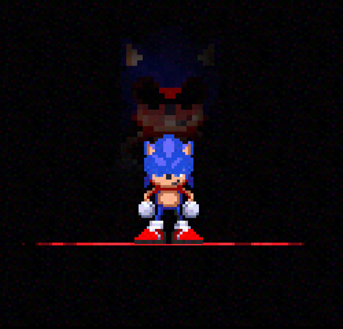 Download Sonic Exe - a creepypasta game where Sonic mutates into a