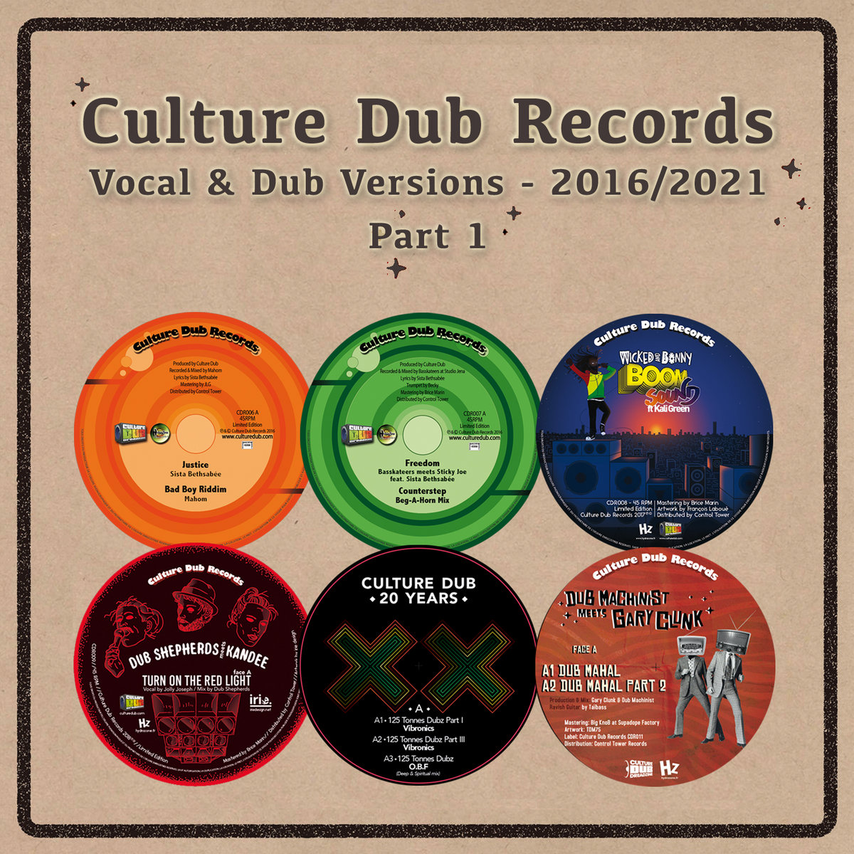 Culture Dub Records Vocal and Dub Versions 2016/ 2021 Part 1