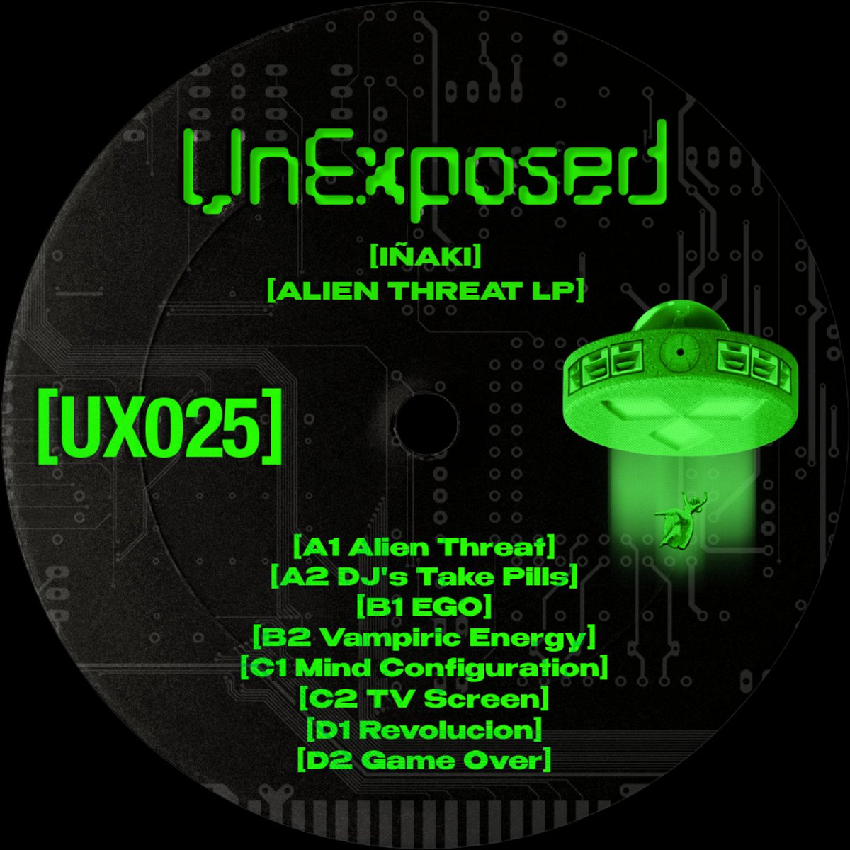 [UX025] ALIEN THREAT LP | Inaki | UnExposed Records