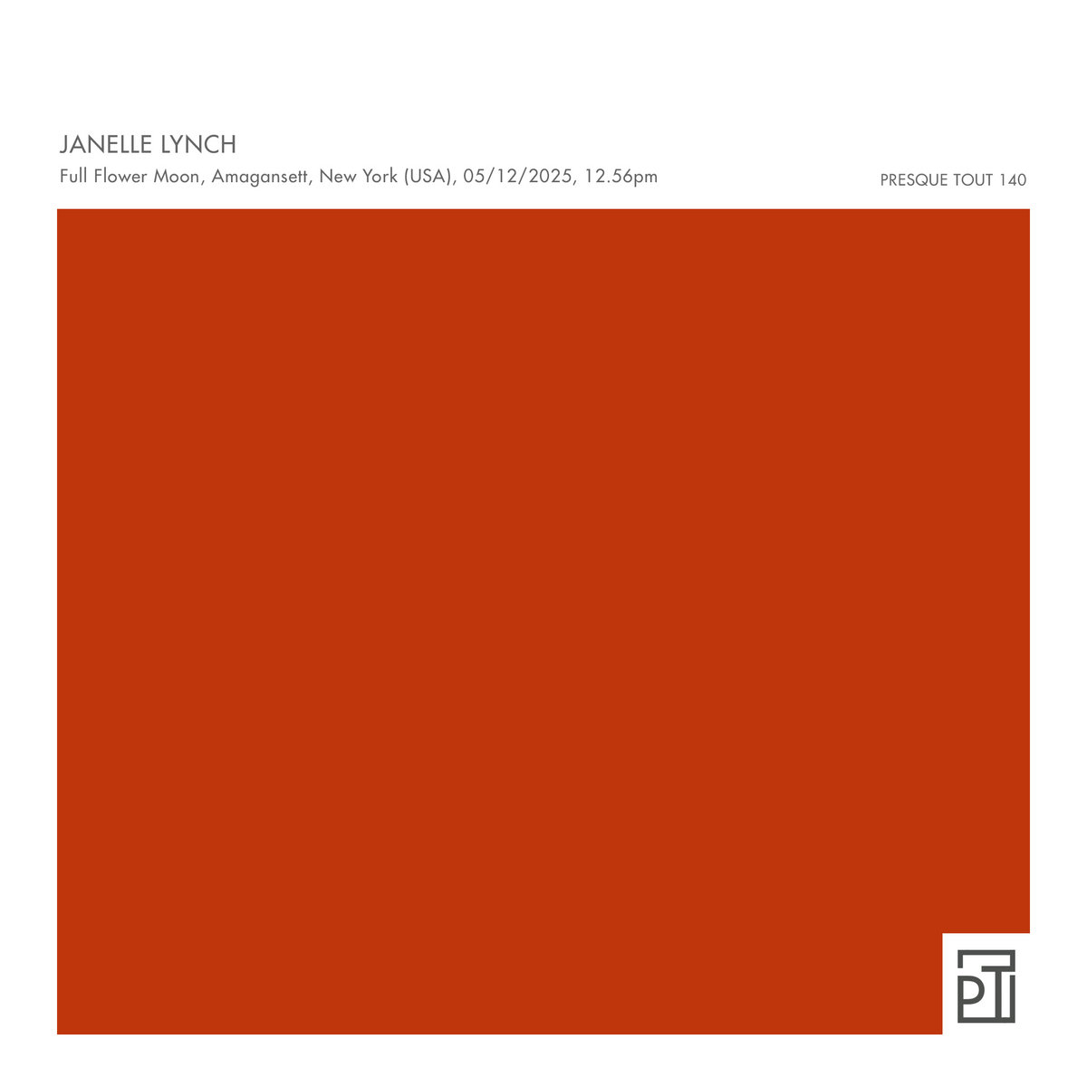 Full Flower Moon, Amagansett, New York (USA), 05/12/2025, 12.56pm | JANELLE  LYNCH | PRESQUE TOUT