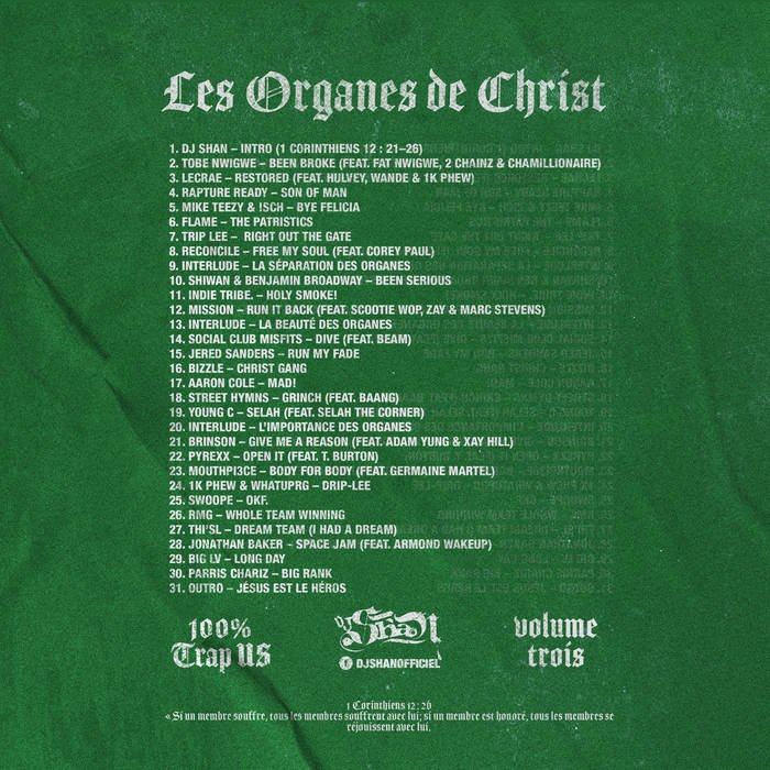 Pochette verso : Les Organes de Christ Vol. 3