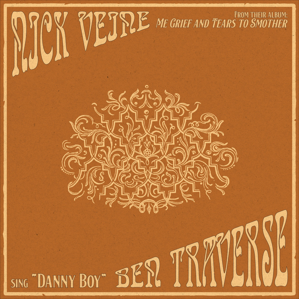 Rocky Road to Dublin Single Cover New Ben Traverse t-shirt design featuring Michigan's Lower Peninsula as a banjo with the phrase "olde timey good times, ben traverse"