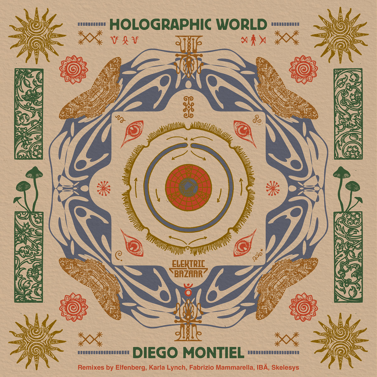 Diego Montiel - Holographic World (Remixes by Elfenberg, Fabrizio Mammarella, IBÄ, Skelesys, Karla Lynch)
