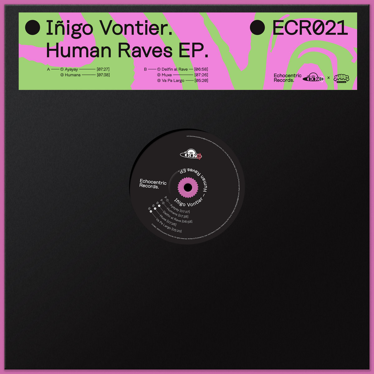 Drawn Raves Human Raves EP | Iñigo Vontier | Echocentric Records