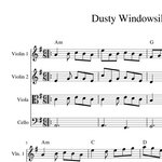 Dusty Windowsill - Irish Jig Harmony Sheet Music for String Quartet, Trio or Duet