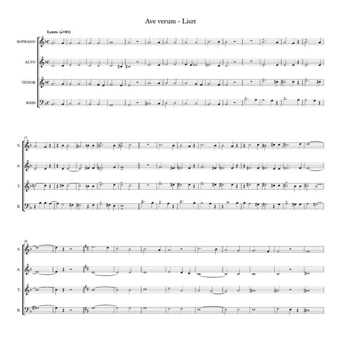 Ave Verum Liszt Choral Music Practice Files