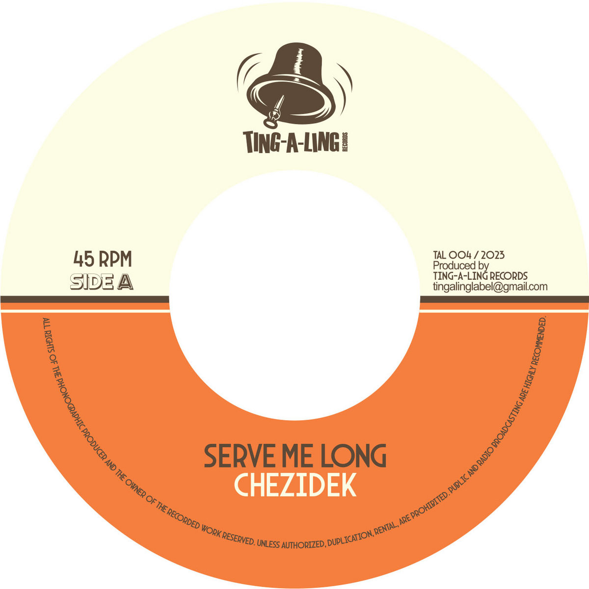TAL004 - Chezidek - Serve Me Long/Ranking Joe - Sound System