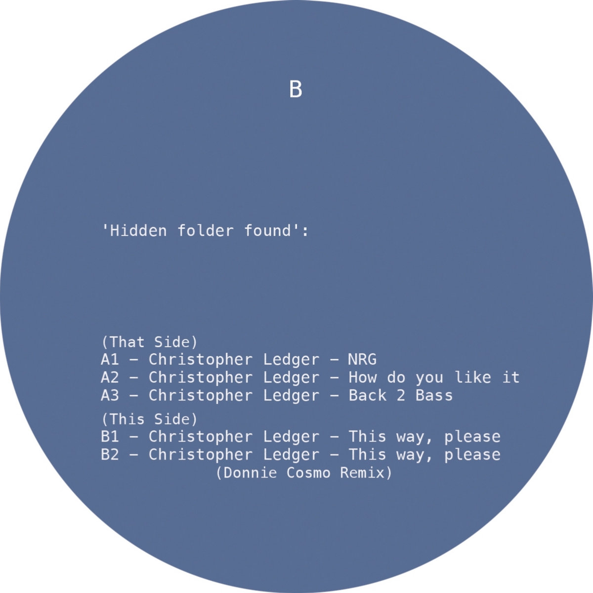 Christopher Ledger - This Way, Please (Donnie Cosmo Remix)