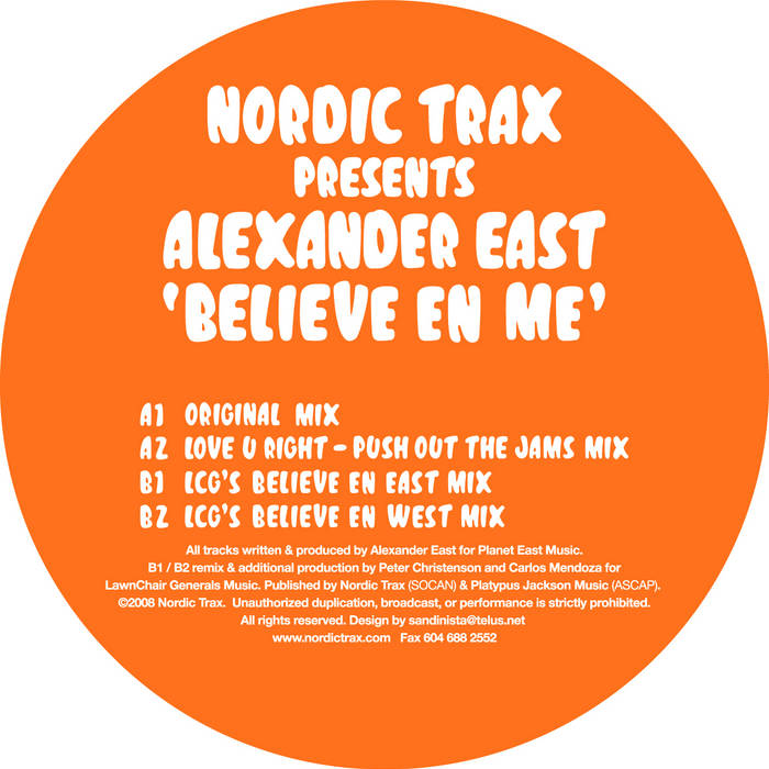 Believe En Me EP | Alexander East | Nordic Trax