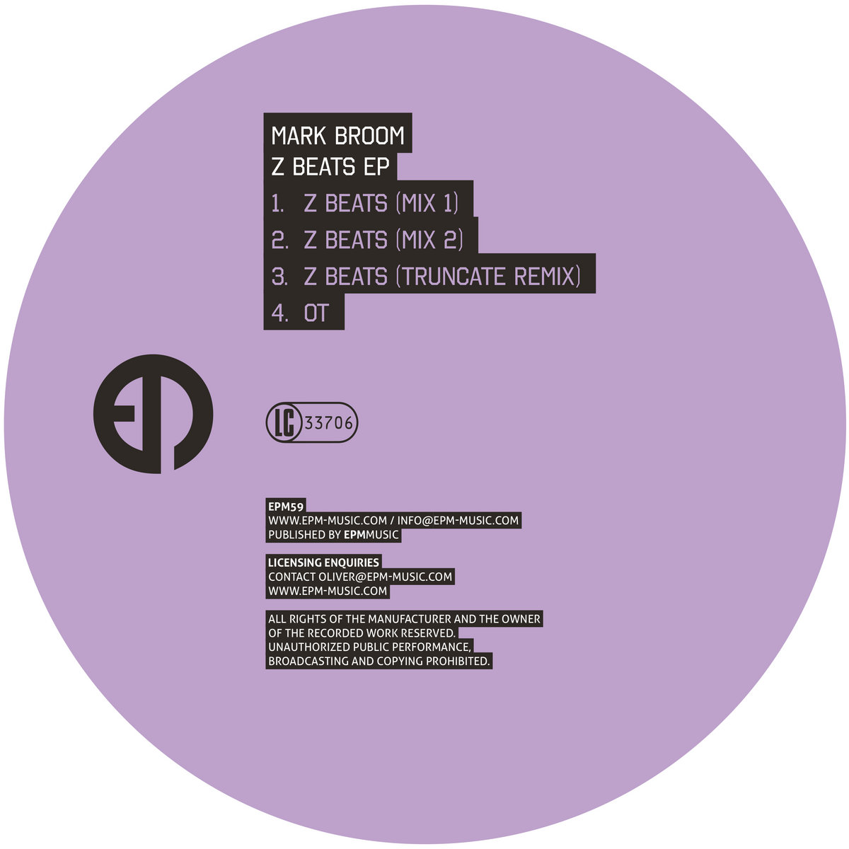 Mark Broom - Z Beats EP | Mark Broom