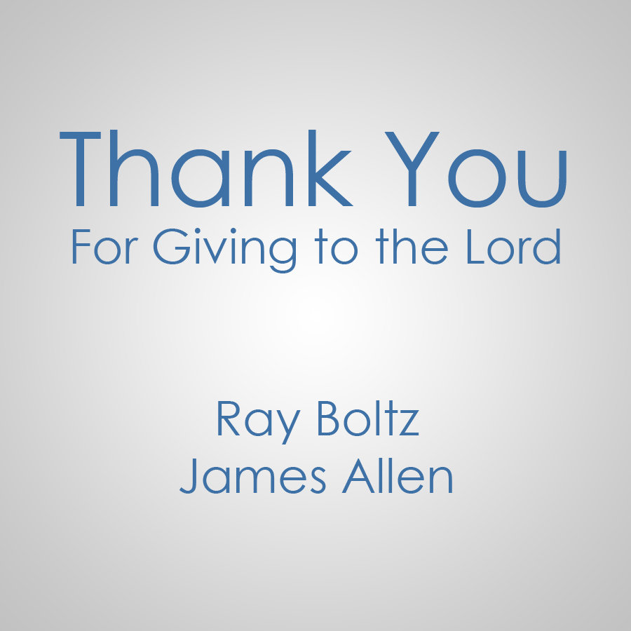 thank you for giving to the lord ray boltz mp3