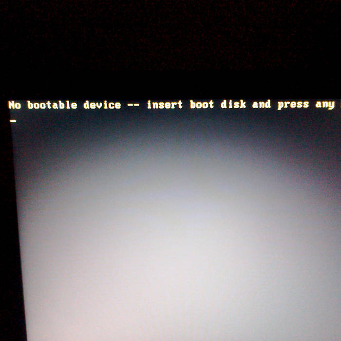 No bootable device -- insert boot and press any key | Stinger Tone