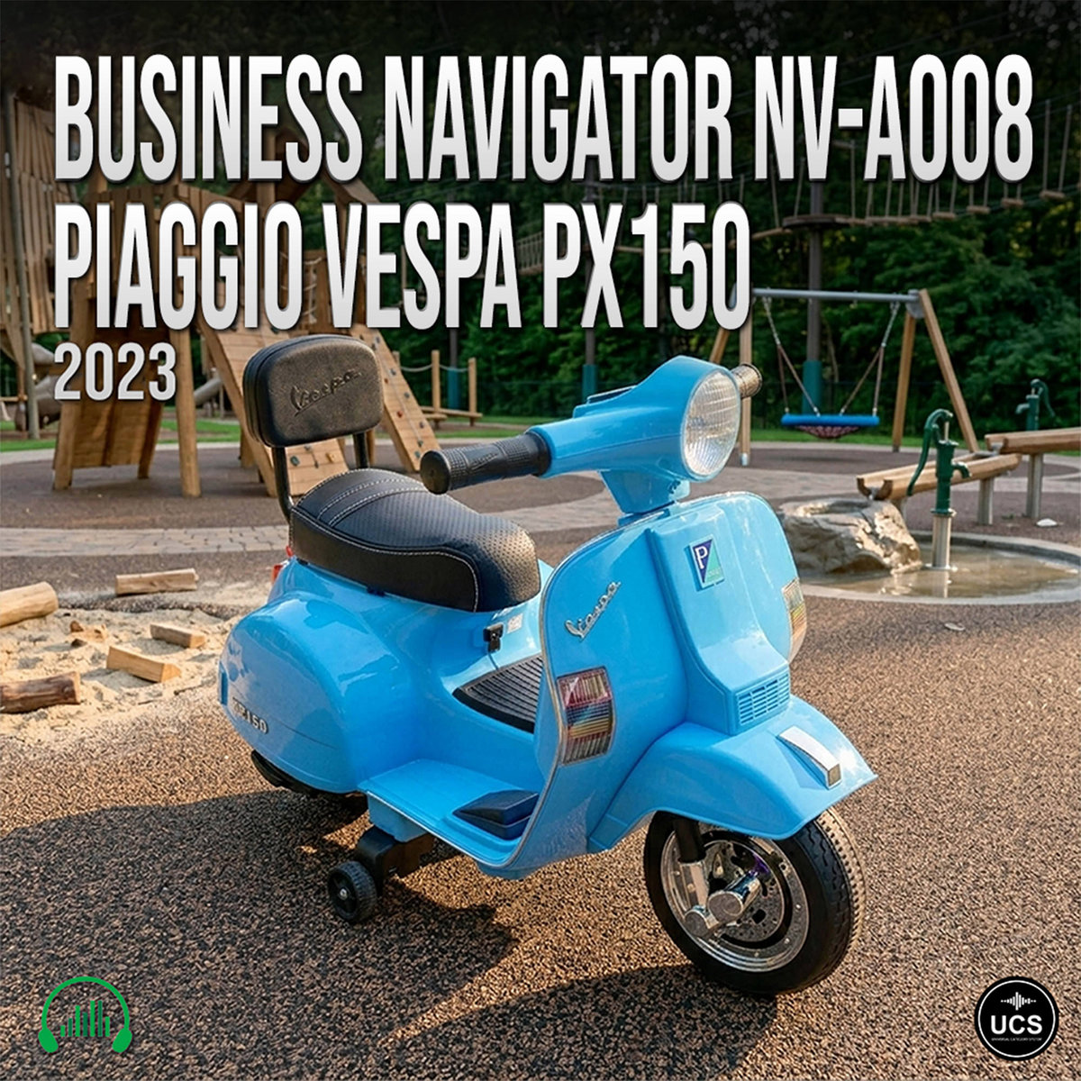 Business Navigator Nv A008 Piaggio Vespa Px150 2023 Electric Ride On Toy Scooter Motorcycle